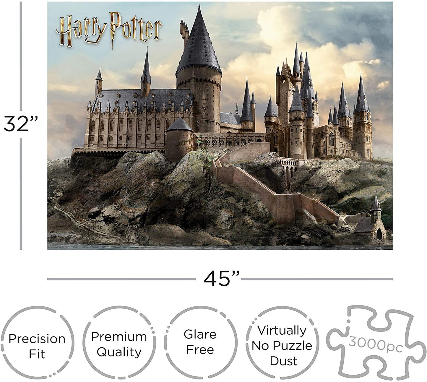 Harry Potter Puzzle Hogwarts Castle (3000 Piece Jigsaw Puzzle) - WiredVillage GamesAquarius