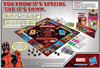 MONOPOLY Marvel Deadpool Collector's Edition Board Game - WiredVillage GamesMonopoly