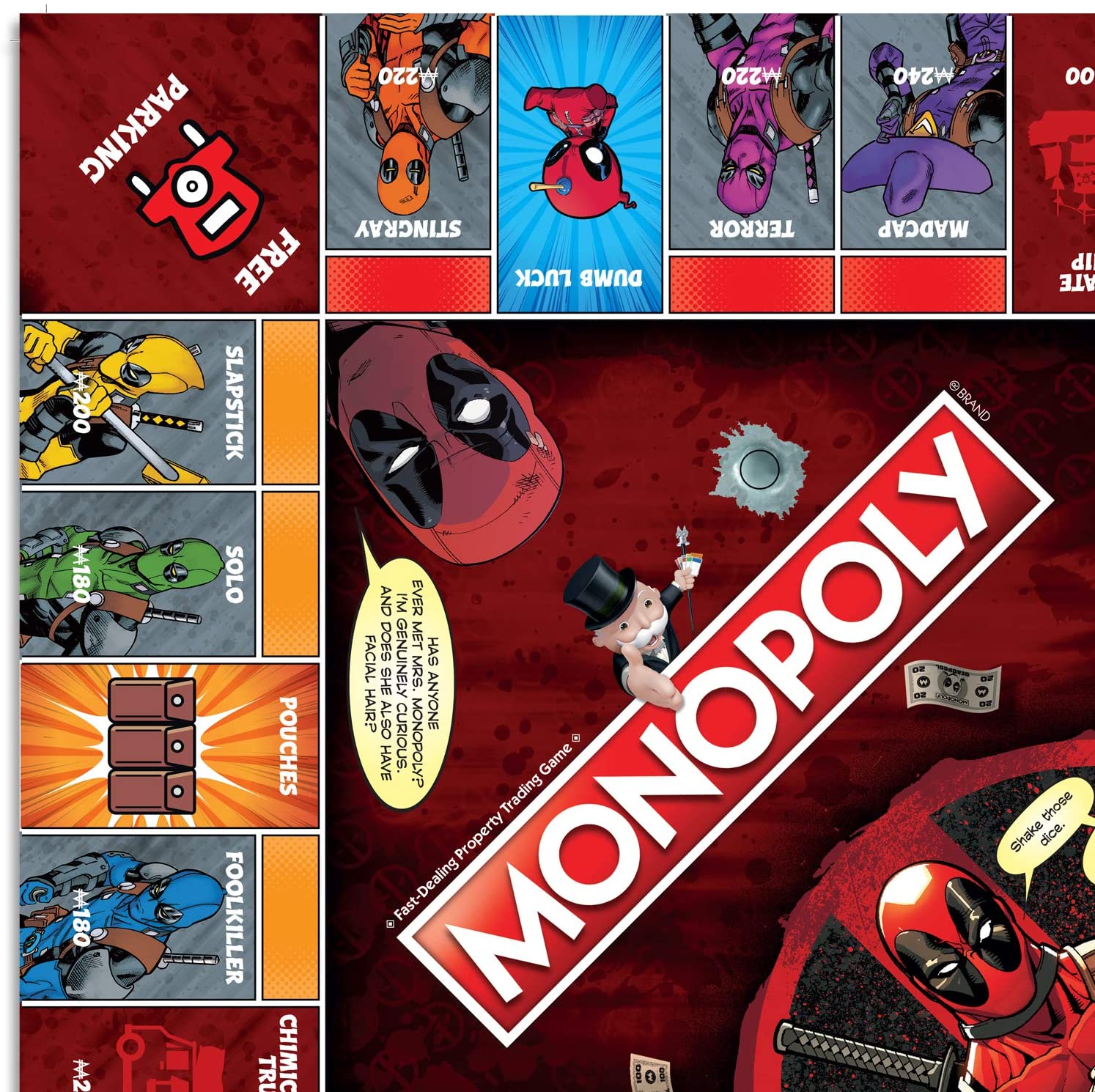 MONOPOLY Marvel Deadpool Collector's Edition Board Game - WiredVillage GamesMonopoly