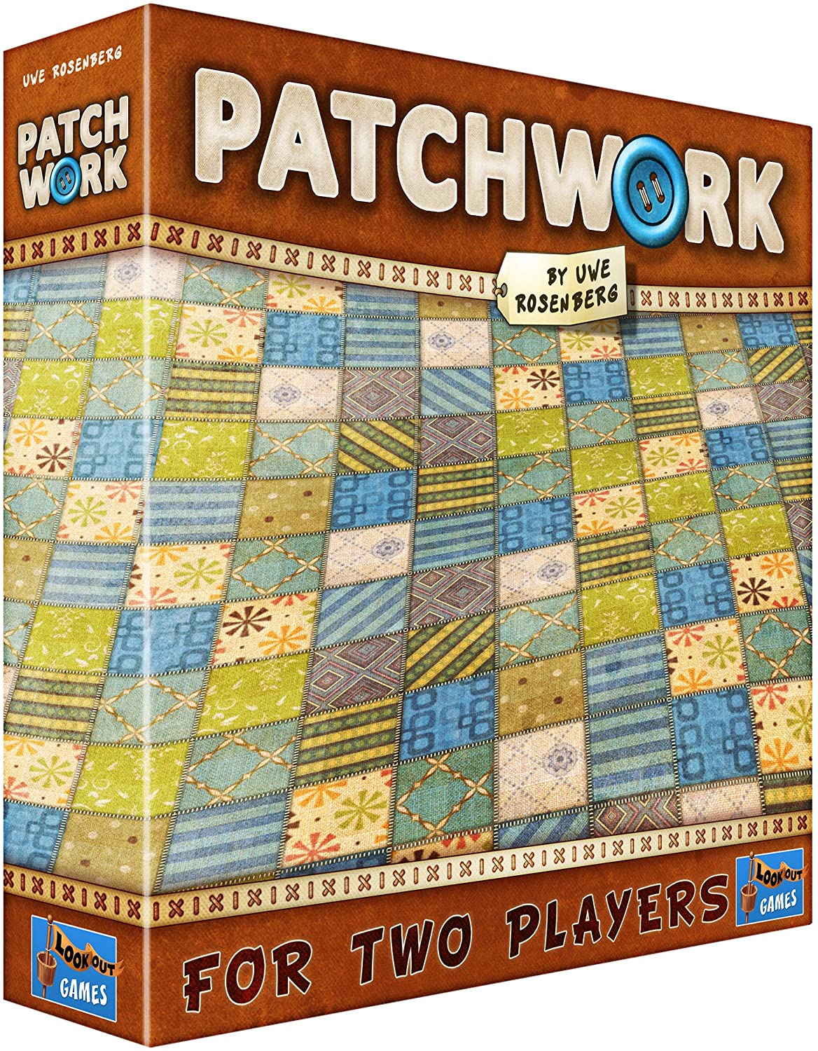 Patchwork Board Game (Brown) - WiredVillage Games - Lookout Games