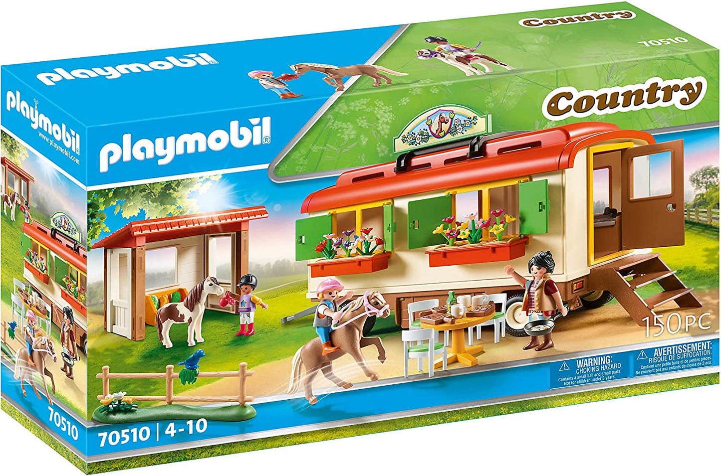 PLAYMOBIL Pony Shelter with Mobile Home - WiredVillage GamesWiredvillage Games