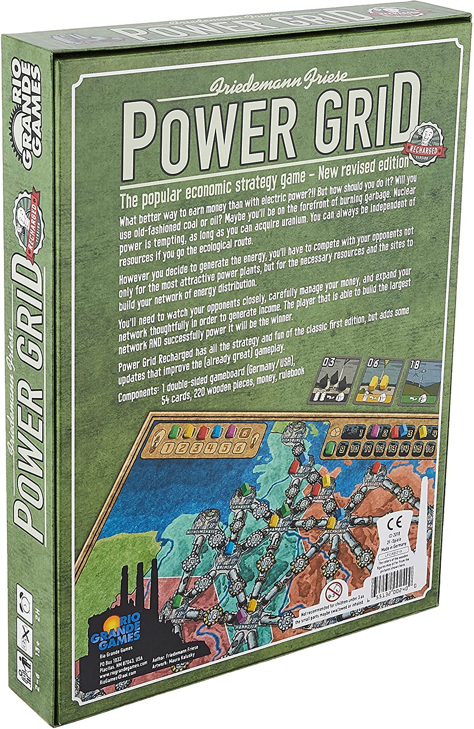 Power Grid Recharged Board Game - WiredVillage GamesRio Grande Games