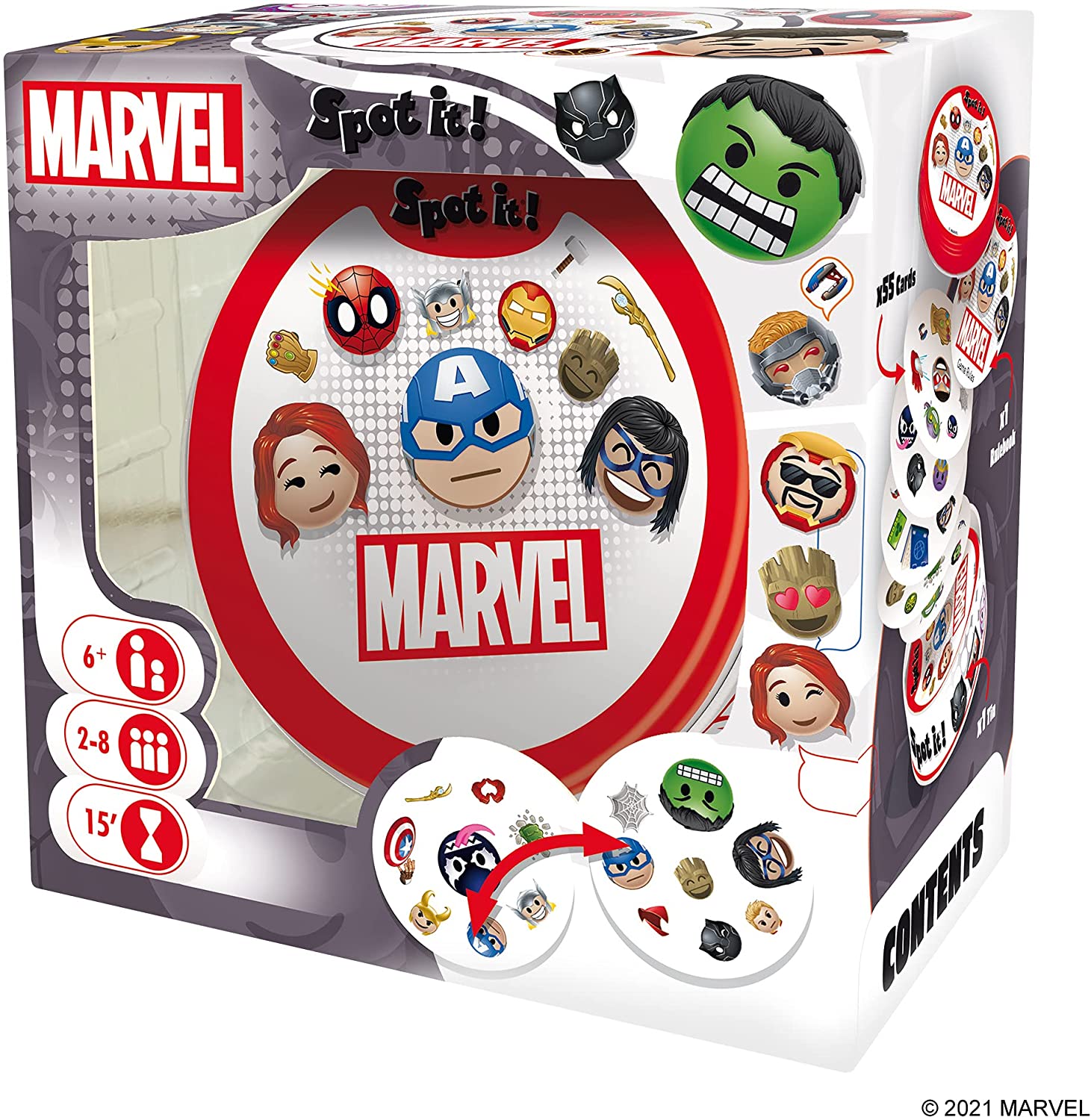 SPOT IT! / DOBBLE - MARVEL EMOJIS - WiredVillage GamesZygomatic