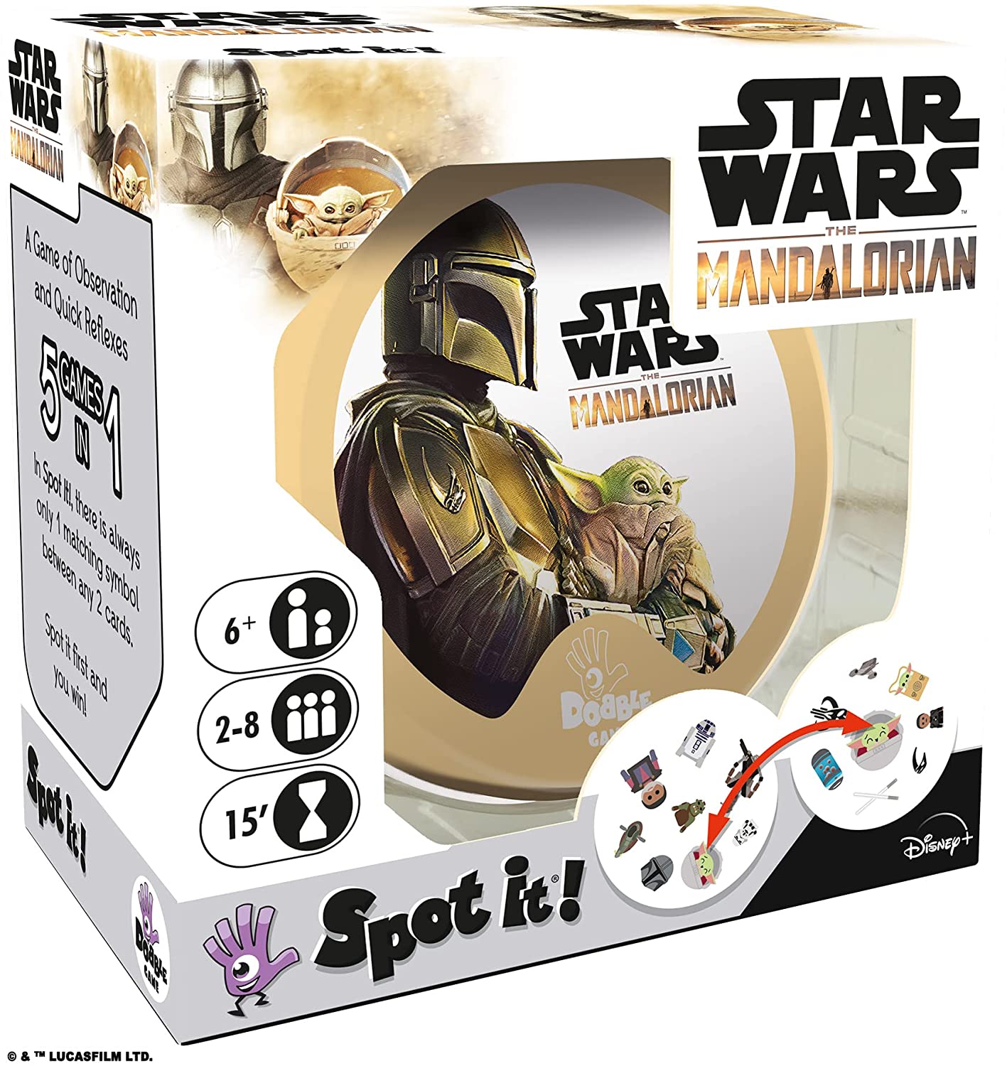 SPOT IT! / DOBBLE - THE MANDALORIAN - WiredVillage Games - Zygomatic