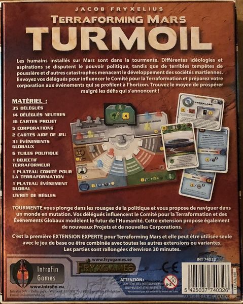 Terraforming Mars Turmoil - WiredVillage GamesStronghold Games