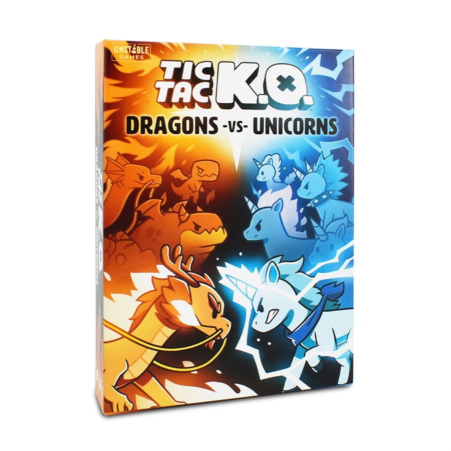 Tic Tac KO: Dragons vs. Unicorns - WiredVillage Games - TeeTurtle