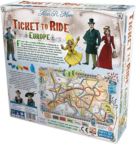 Ticket to Ride Europe Board Game - WiredVillage Games - Days of Wonder
