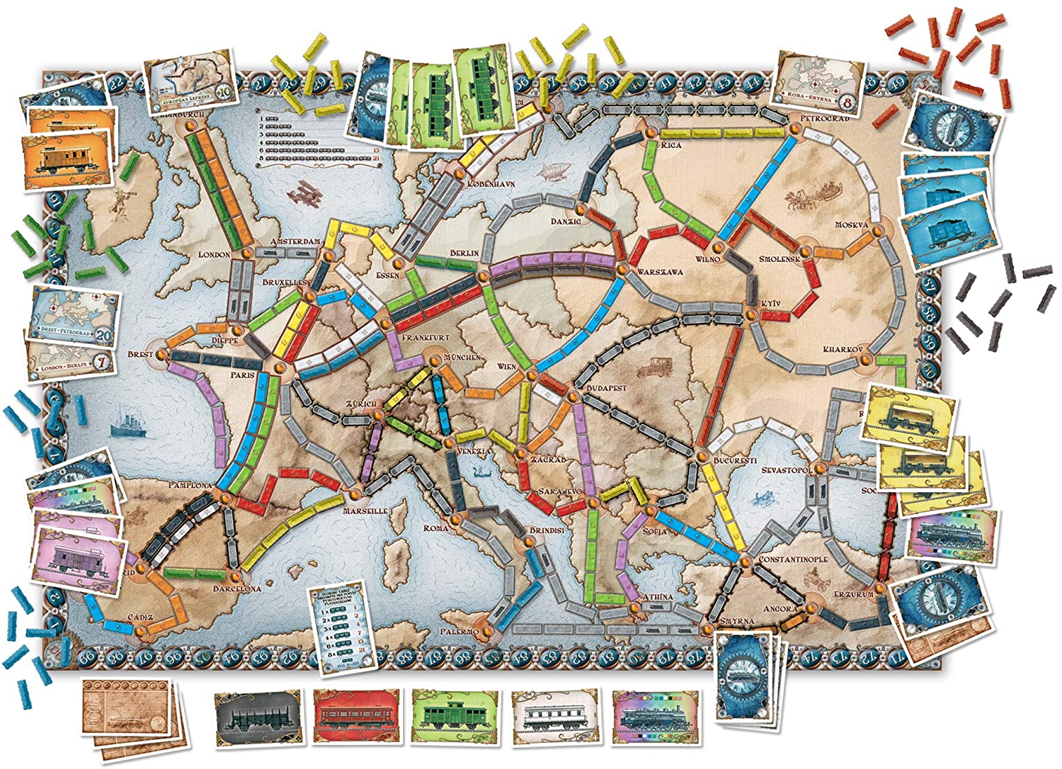 Ticket to Ride Europe Board Game - WiredVillage GamesDays of Wonder