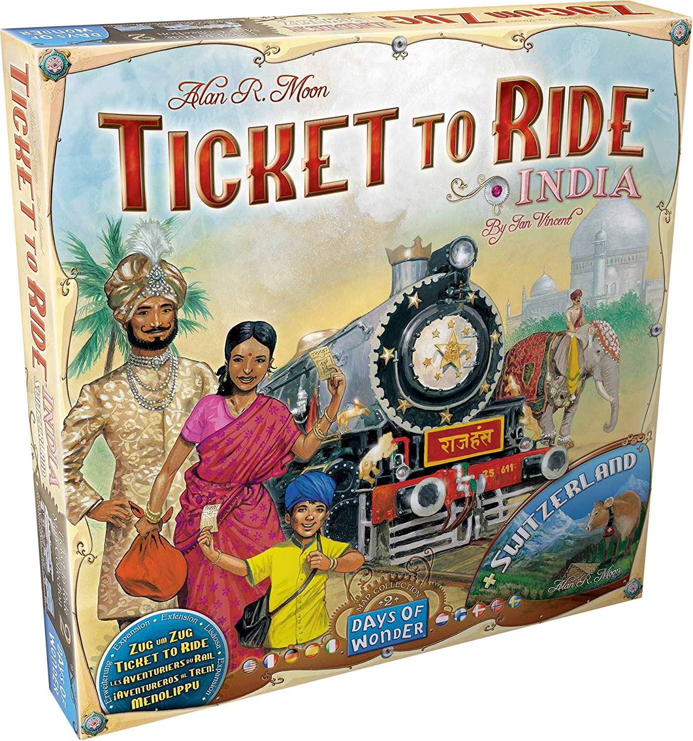 TICKET TO RIDE: MAP #2 - INDIA / SWITZERLAND - WiredVillage GamesWiredvillage Games