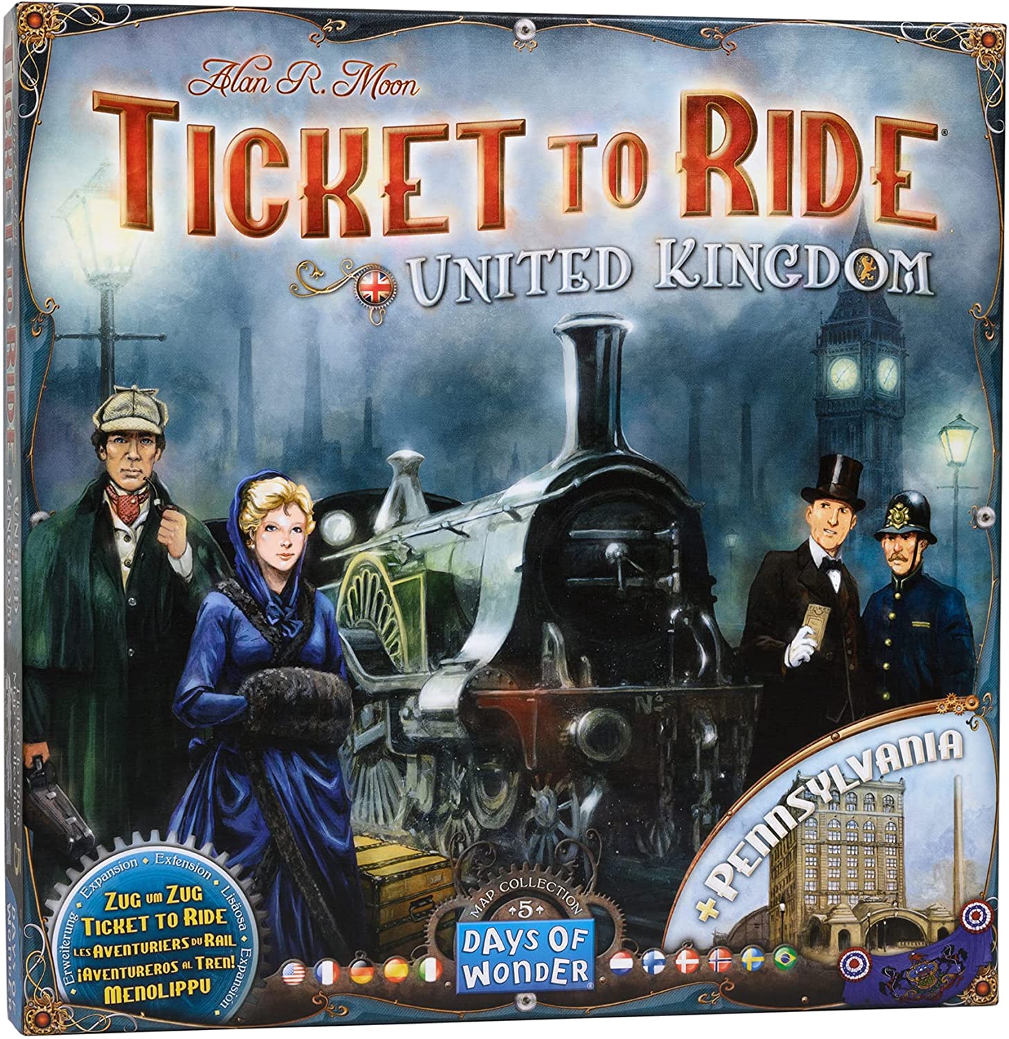 TICKET TO RIDE: MAP #5 - UNITED KINGDOM / PENNSYLVANIA - WiredVillage GamesDays of Wonder