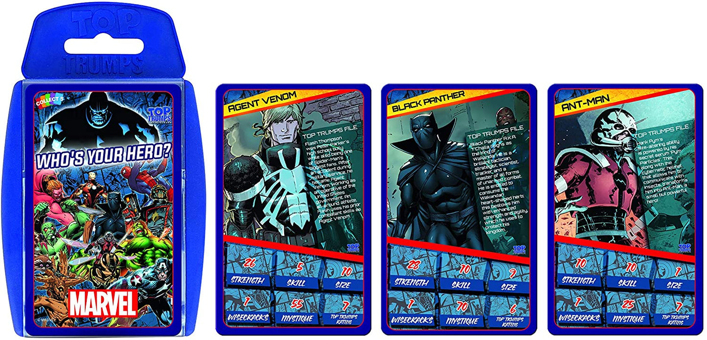 Top Trumps Marvel Who's Your Hero? Card Game - WiredVillage GamesTop Trumps