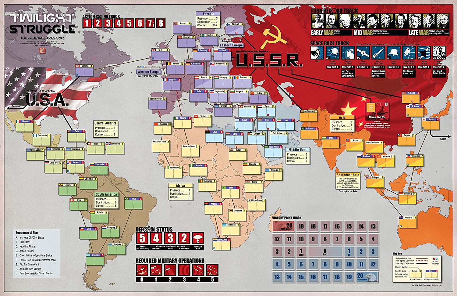 Twilight Struggle Deluxe Edition Board Game - WiredVillage GamesGMT Games