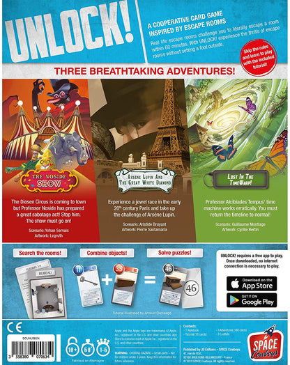 UNLOCK! Timeless Adventures Card Game - WiredVillage GamesSpace Cowboys