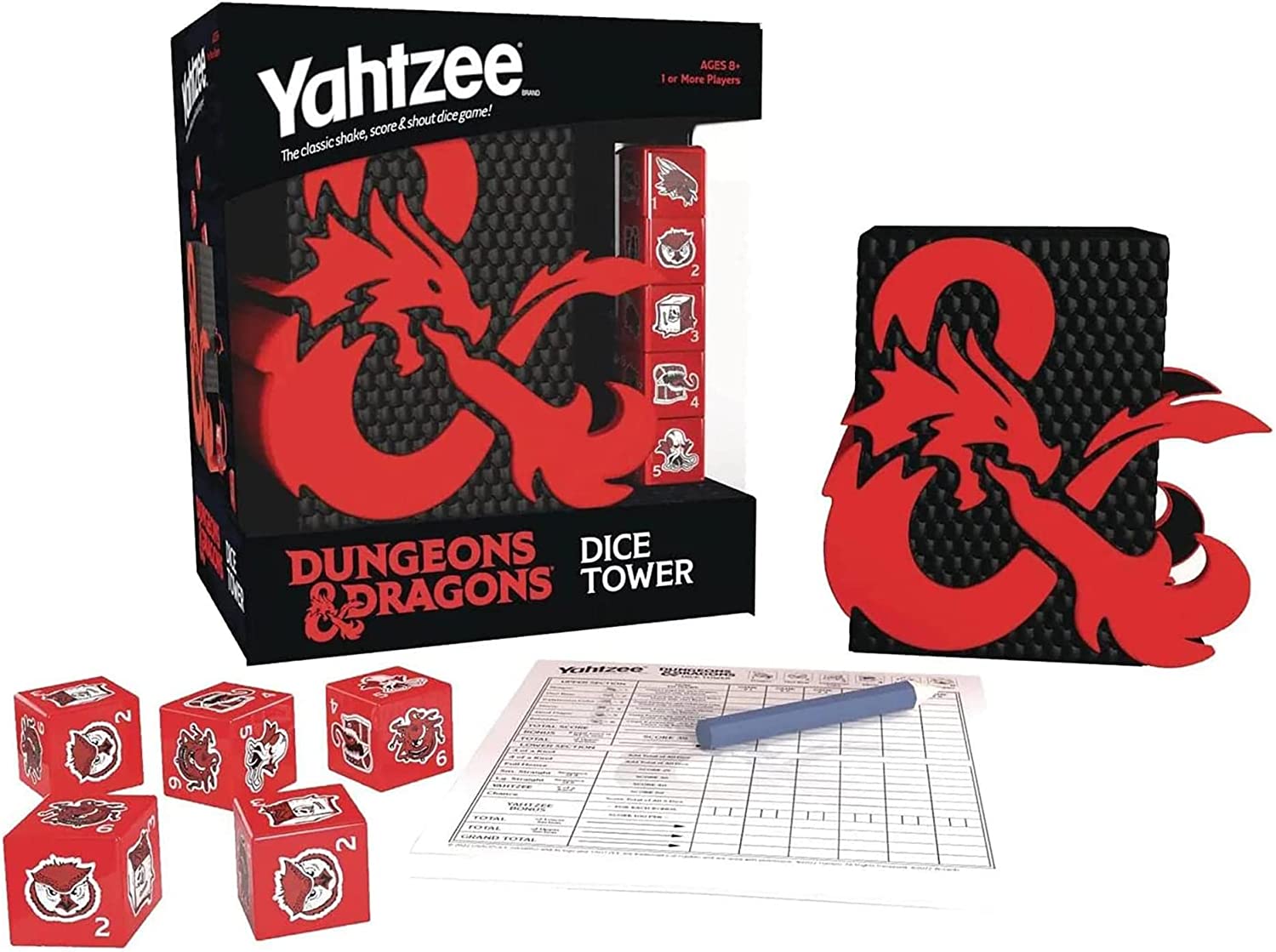 YAHTZEE: Dungeons & Dragons Dice Tower - WiredVillage Games - Wiredvillage Games
