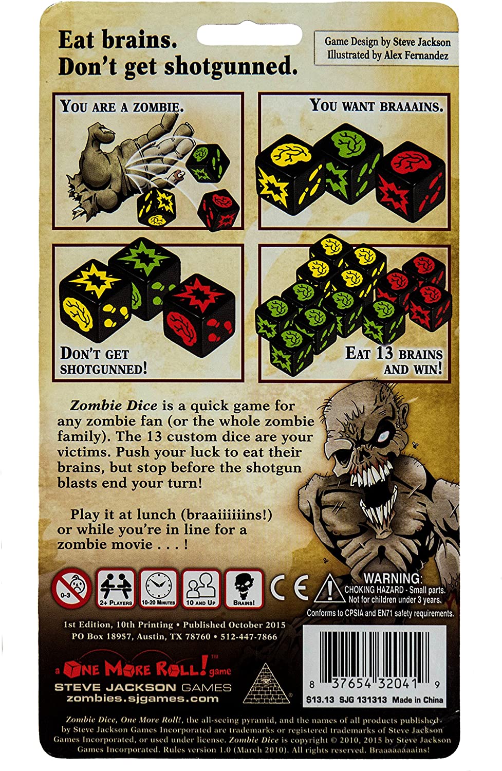 Zombie Dice - Steve Jackson Games - WiredVillage GamesSteve Jackson Games